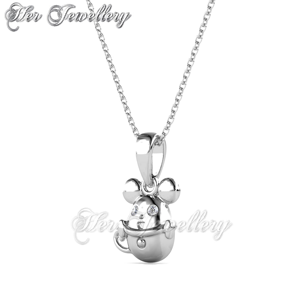 Swarovski Crystals Mice in the Cup Pendant - Her Jewellery