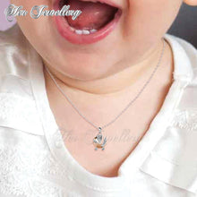 Swarovski Crystals Baby Stroller Pendant - Her Jewellery