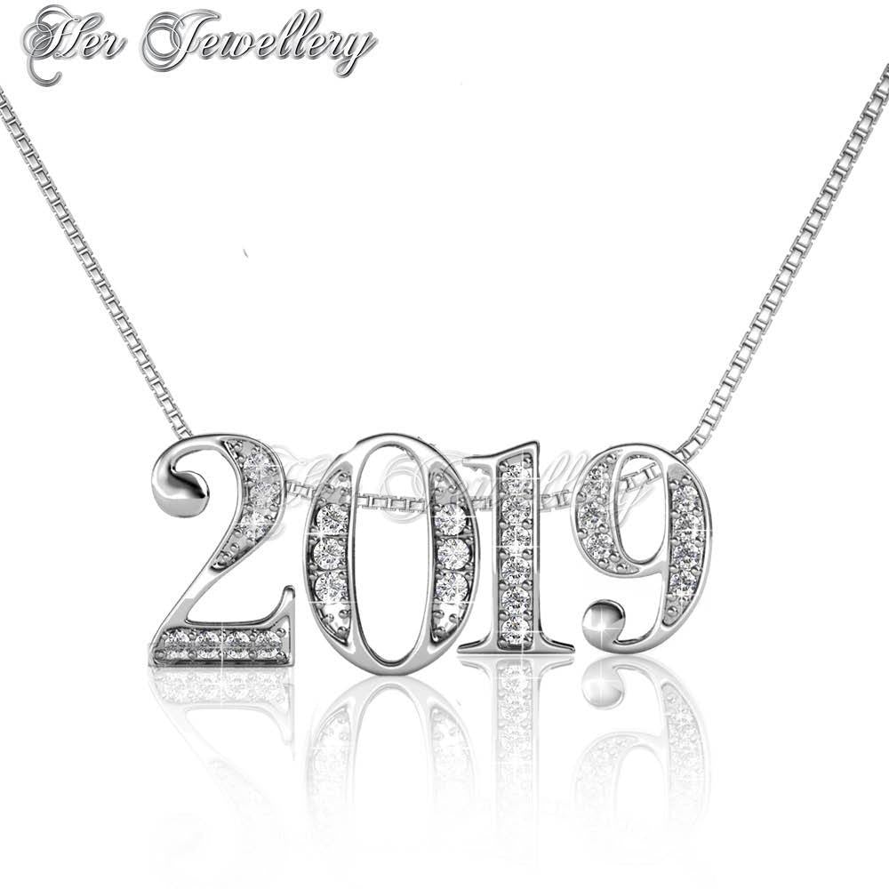 Swarovski Crystals Number Pendant (Happy New Years) - Her Jewellery