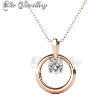 Swarovski Crystals Octavia Pendant‏ (Rose Gold) - Her Jewellery