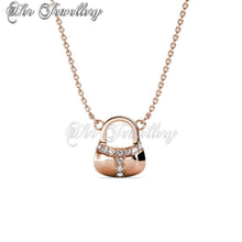 Swarovski Crystals Pad Lock Pendant‏ - Her Jewellery