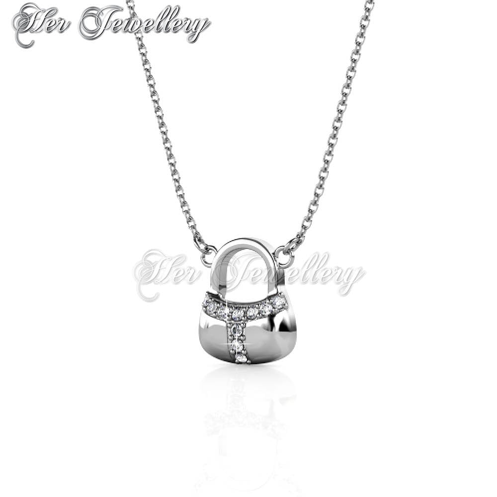 Swarovski Crystals Pad Lock Pendant‏ - Her Jewellery