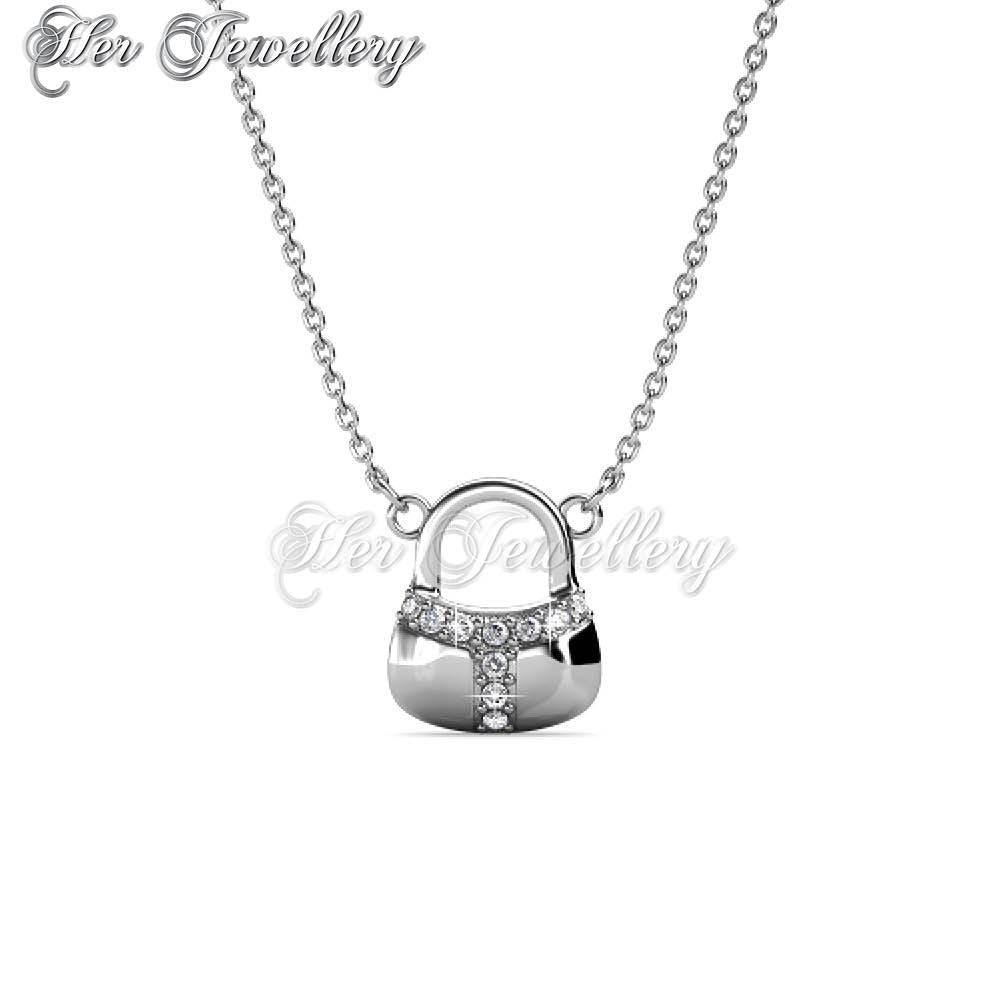 Swarovski Crystals Pad Lock Pendant‏ - Her Jewellery