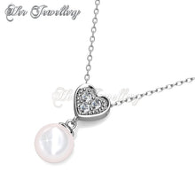Swarovski Crystals Pearl Heart Set - Her Jewellery