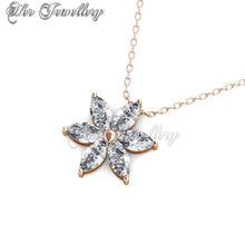 Swarovski Crystals Petal Flower Set (Rose Gold) - Her Jewellery