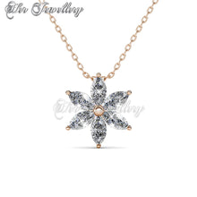 Swarovski Crystals Petal Flower Set (Rose Gold) - Her Jewellery