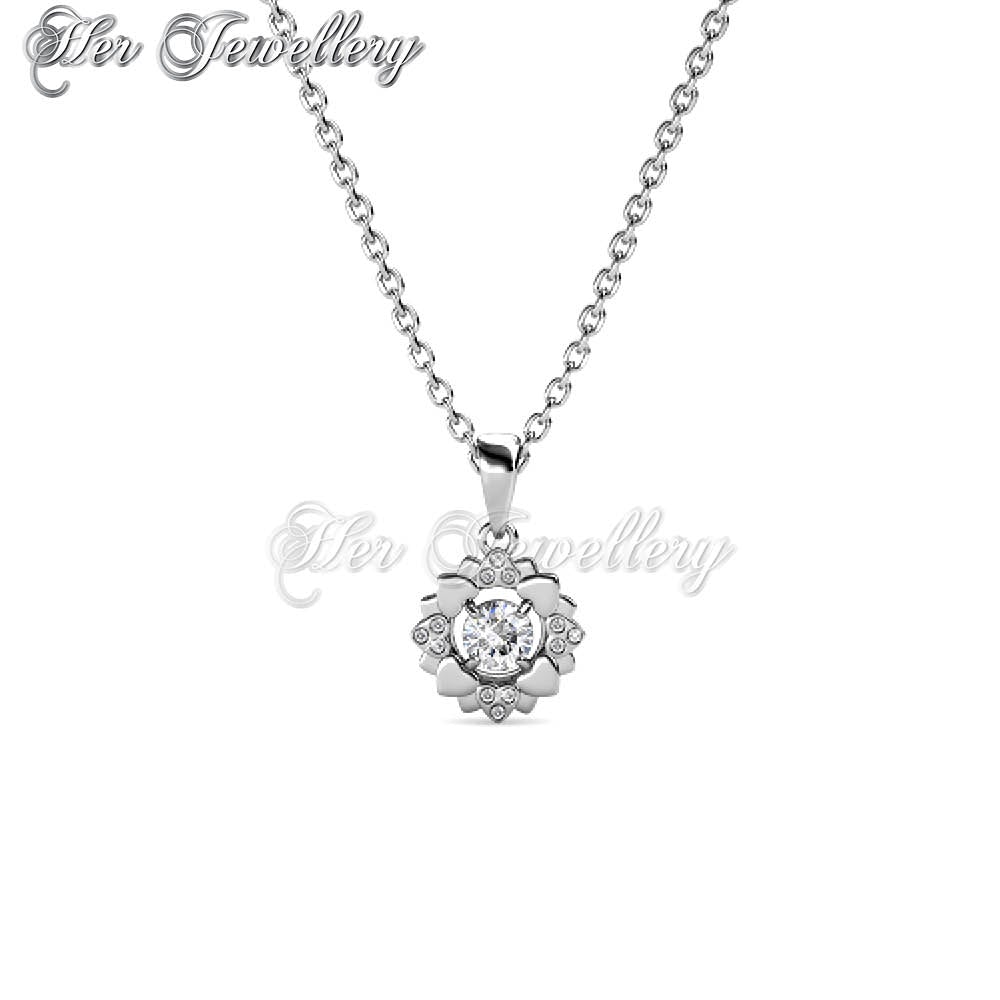 Swarovski Crystals Petal Love Pendant‏ - Her Jewellery