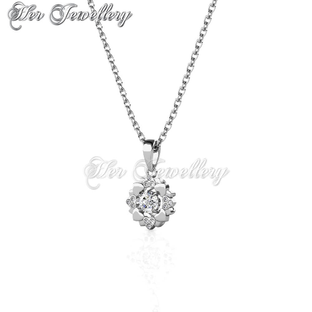 Swarovski Crystals Petal Love Pendant‏ - Her Jewellery