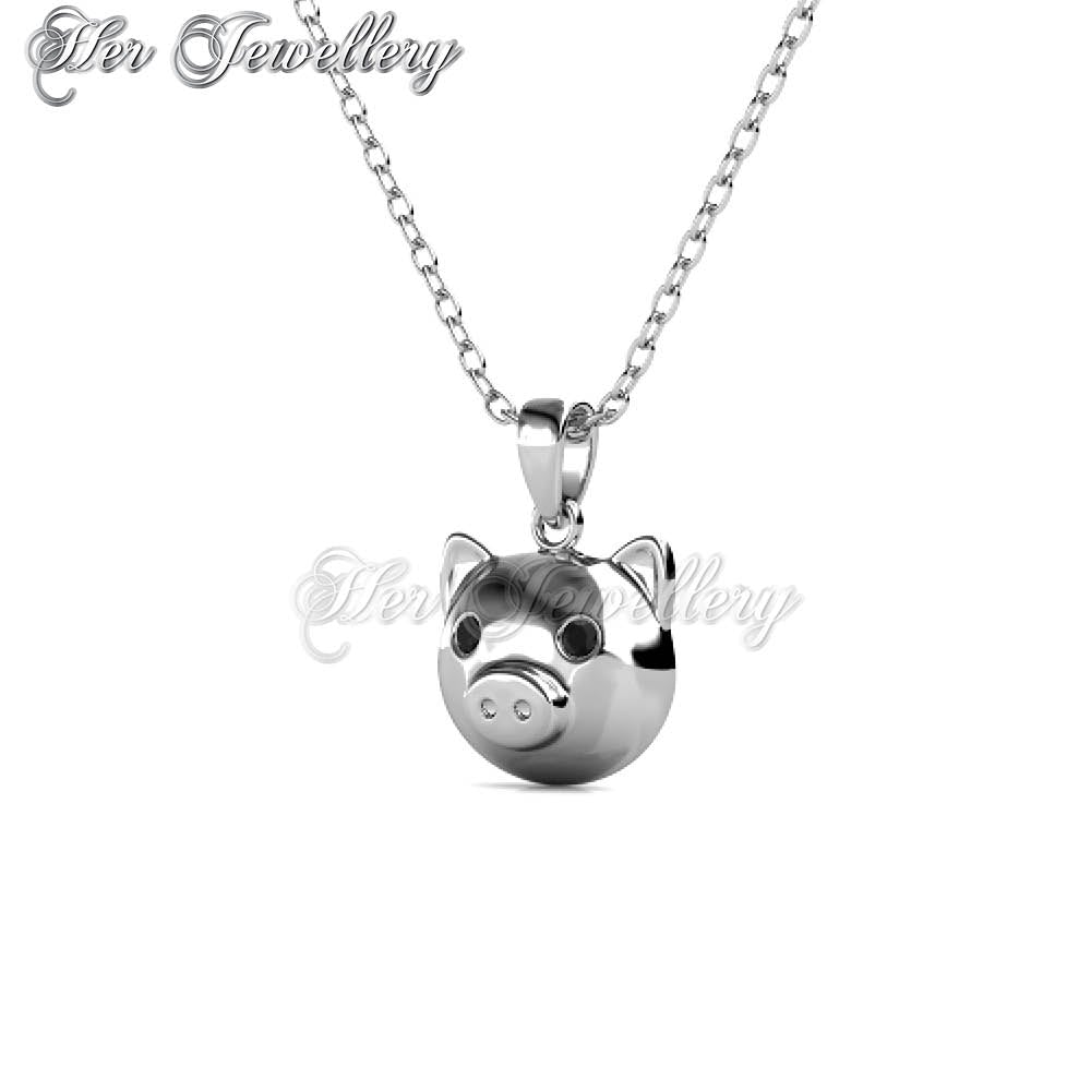 Swarovski Crystals Piggy Pendant - Her Jewellery