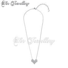Swarovski Crystals Pixel Love Pendant - Her Jewellery