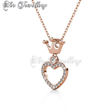 Swarovski Crystals Princess Crown Set (Rose Gold) - Her Jewellery