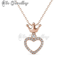 Swarovski Crystals Princess Crown Set (Rose Gold) - Her Jewellery