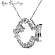 Swarovski Crystals Pufferfish Pendant‏ - Her Jewellery