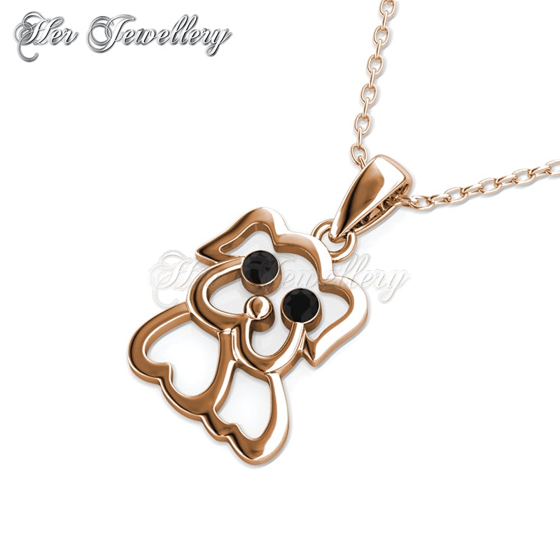 Swarovski Crystals Pug Pendant (Rose Gold) - Her Jewellery