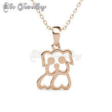 Swarovski Crystals Pug Pendant (Rose Gold) - Her Jewellery