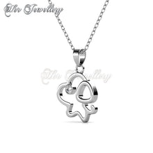 Swarovski Crystals Pup Pendant‏ - Her Jewellery