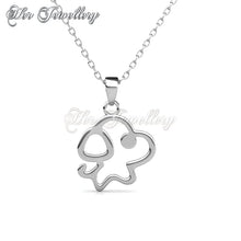 Swarovski Crystals Pup Pendant‏ - Her Jewellery