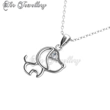Swarovski Crystals Puppy Pendant - Her Jewellery
