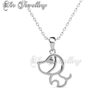 Swarovski Crystals Puppy Pendant - Her Jewellery