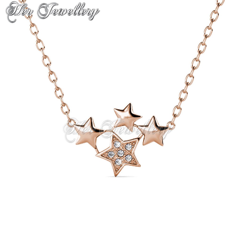 Swarovski Crystals Quad Star Pendant‏ - Her Jewellery