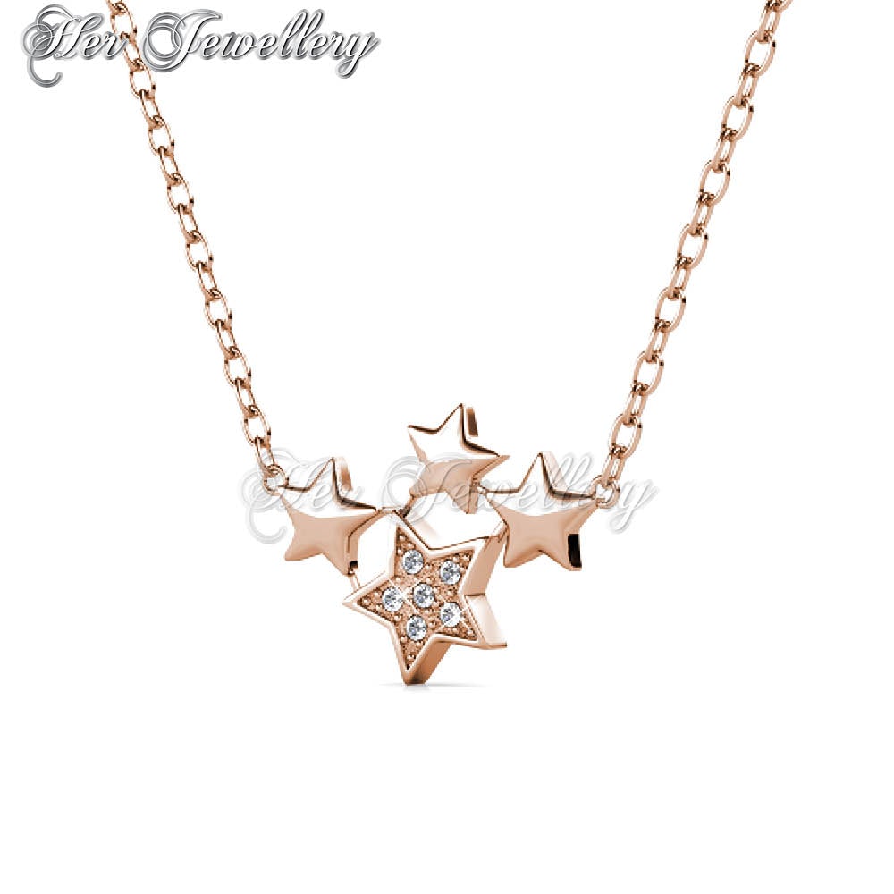 Swarovski Crystals Quad Star Pendant‏ - Her Jewellery