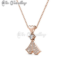 Swarovski Crystals Rain Doll Pendant‏ (Rose Gold) - Her Jewellery