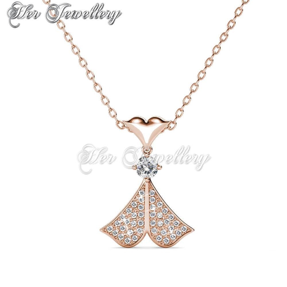 Swarovski Crystals Rain Doll Pendant‏ (Rose Gold) - Her Jewellery