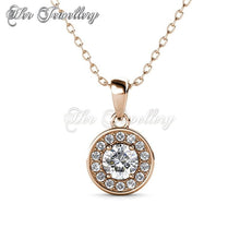 Swarovski Crystals Reese Pendant (Rose Gold) - Her Jewellery