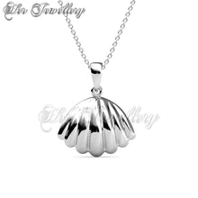 Swarovski Crystals Seashell Pearl Pendant - Her Jewellery