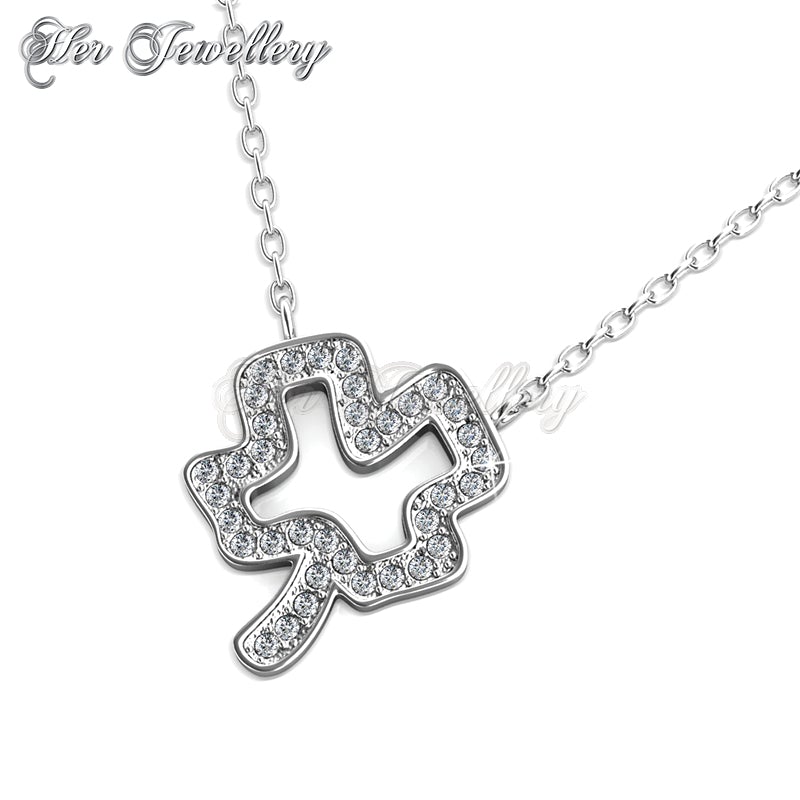 Swarovski Crystals Shamrock Pendant - Her Jewellery