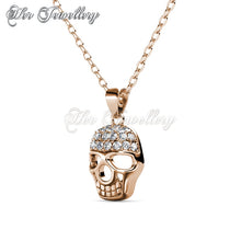Swarovski Crystals Skull Pendant (Rose Gold) - Her Jewellery