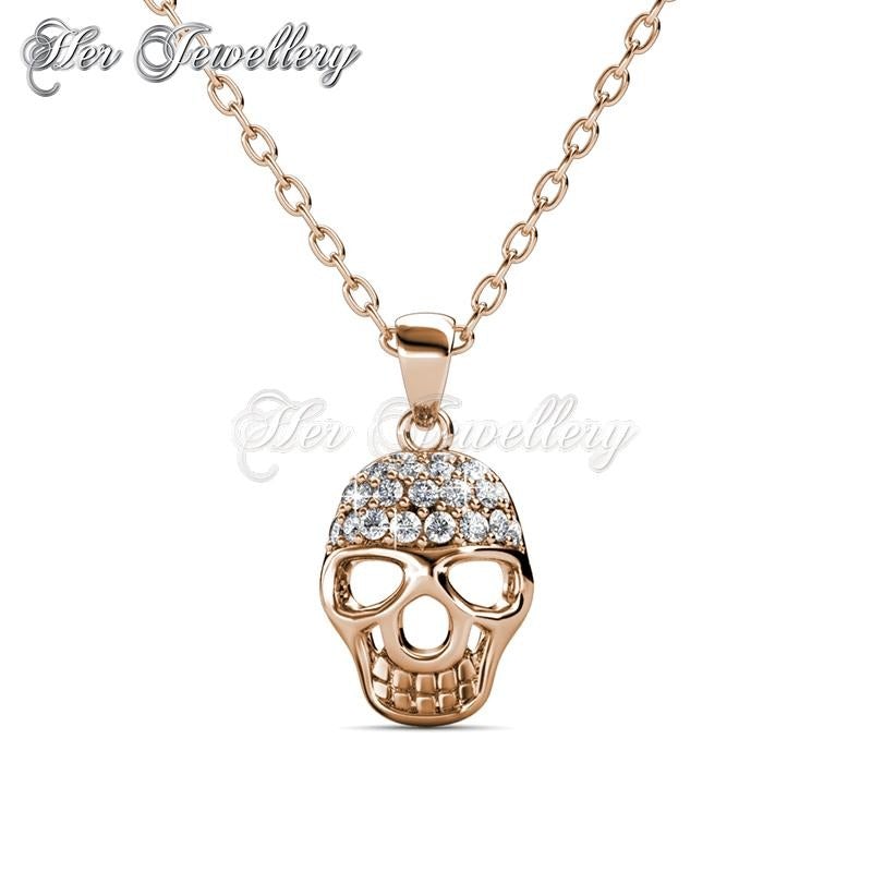 Swarovski Crystals Skull Pendant (Rose Gold) - Her Jewellery