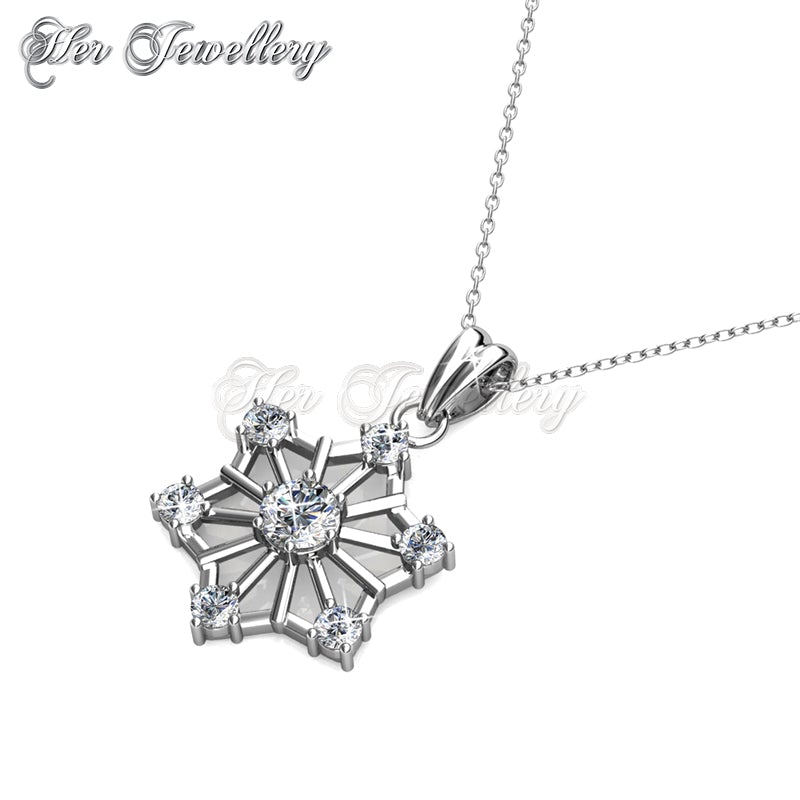 Swarovski Crystals Snowflakes Pendant‏ - Her Jewellery