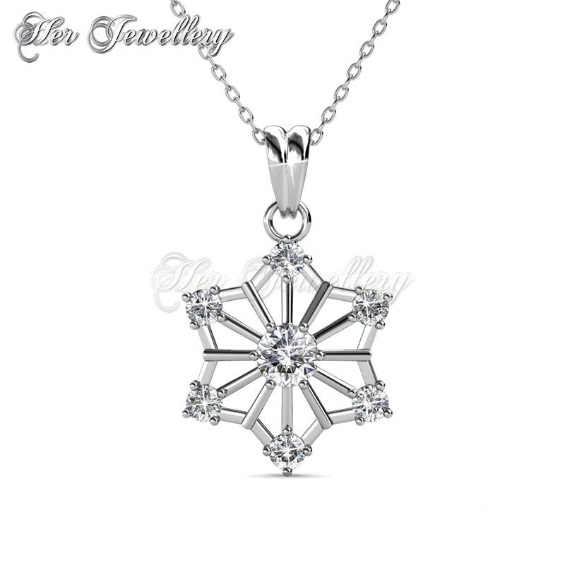 Swarovski Crystals Snowflakes Pendant‏ - Her Jewellery