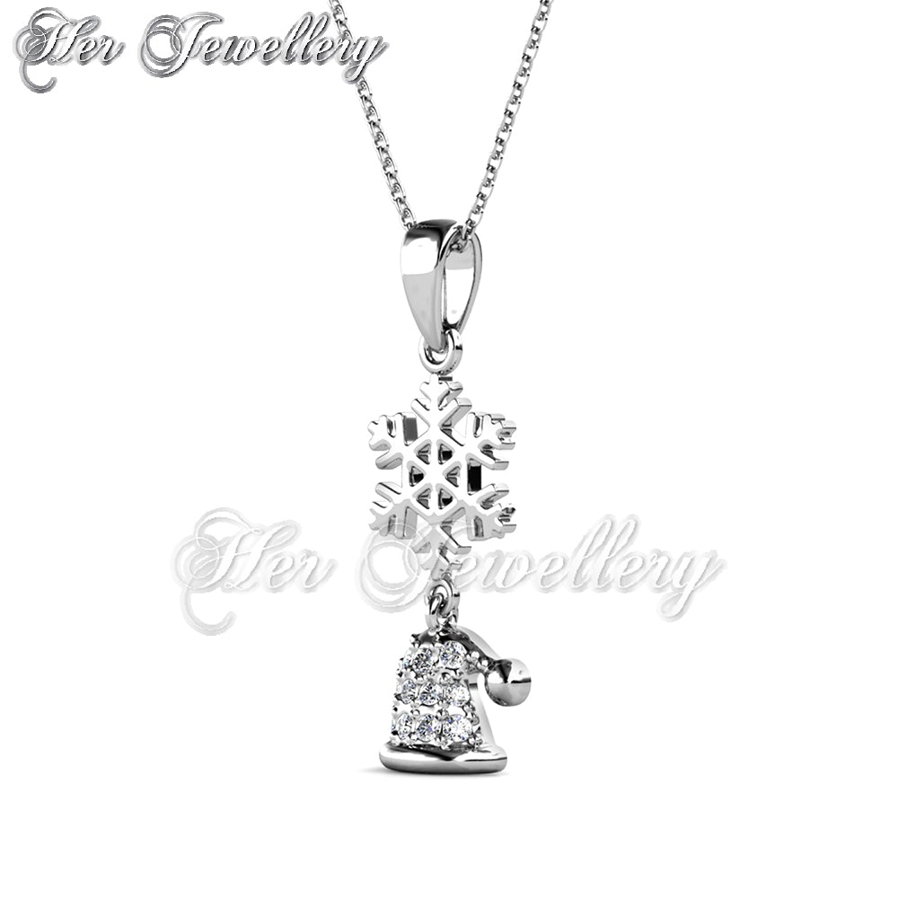 Swarovski Crystals Snowy Santa Pendant - Her Jewellery