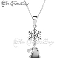 Swarovski Crystals Snowy Santa Pendant - Her Jewellery