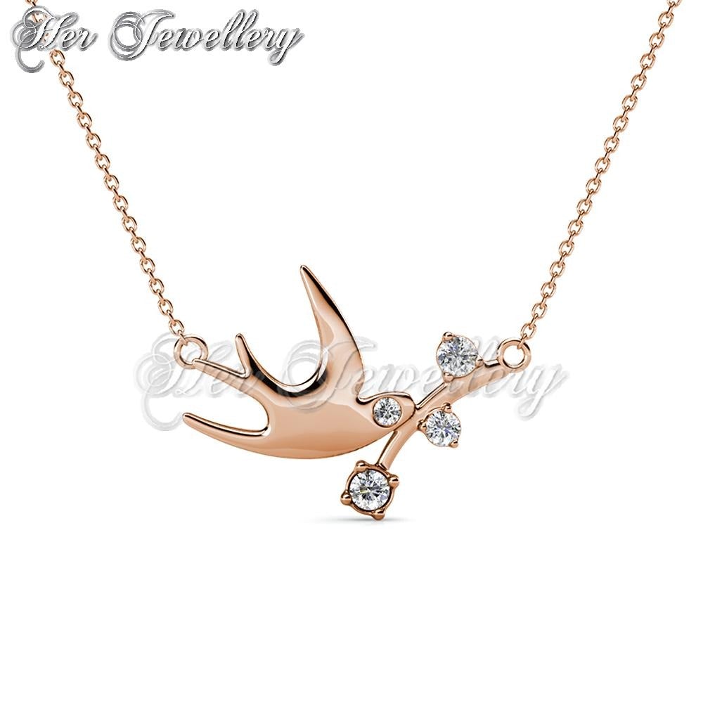 Swarovski Crystals Soaring Dove Pendant - Her Jewellery