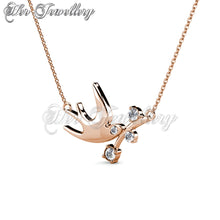 Swarovski Crystals Soaring Dove Pendant - Her Jewellery