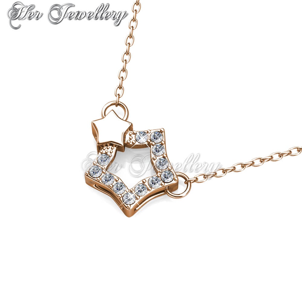 Swarovski Crystals Starlight Pendant (Rose Gold) - Her Jewellery