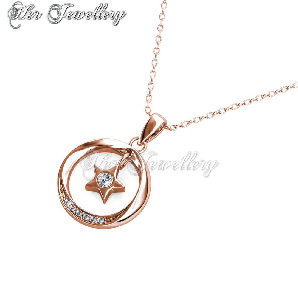 Swarovski Crystals Stellar Pendant‏ (Rose Gold) - Her Jewellery