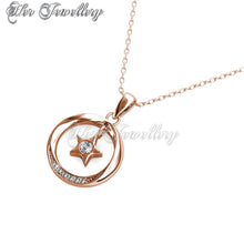 Swarovski Crystals Stellar Pendant‏ (Rose Gold) - Her Jewellery