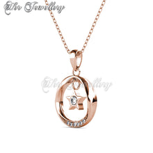 Swarovski Crystals Stellar Pendant‏ (Rose Gold) - Her Jewellery