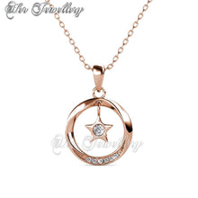 Swarovski Crystals Stellar Pendant‏ (Rose Gold) - Her Jewellery
