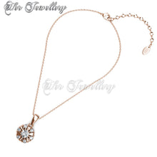 Swarovski Crystals Sun Petal Pendant‏ (Rose Gold) - Her Jewellery