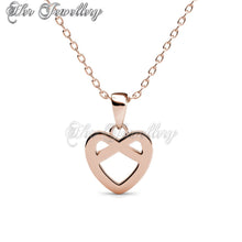 Swarovski Crystals Tie Pendant (Rose Gold) - Her Jewellery