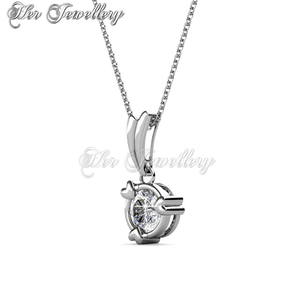 Swarovski Crystals Tri Love Ring Pendant‏ - Her Jewellery