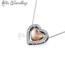 Swarovski Crystals Trio Heart Pendant - Her Jewellery
