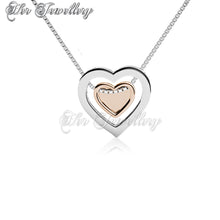 Swarovski Crystals Trio Heart Pendant - Her Jewellery