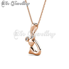 Swarovski Crystals Trumpet Mice Pendant - Her Jewellery