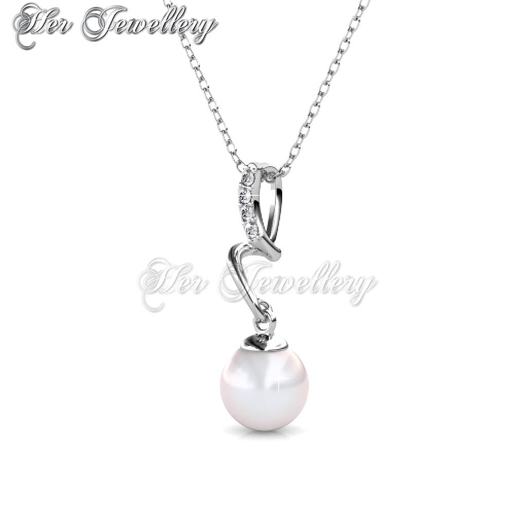 Swarovski Crystals Waver Pearl Pendant‏ - Her Jewellery